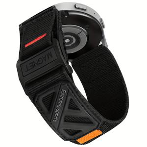 TEMU 20mm 직조 마그네틱 버클 스트랩, 삼성 7, 6, 5, 4 (40mm, 44mm), 워치 6, 4 클래식, 워치 5 Pro, 워치 3 클래식 (41mm), Active 2 호환, 소프트 나일론 스포츠 밴드