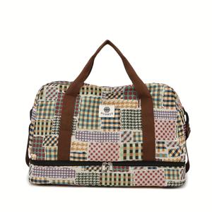 TEMU 대용량 휴대용 여성용 헬스장 더플백, 롤링 핸들이 있는 경량 기내용 수하물 가방, 단거리 탑승용 가방, 임산부 수납 가방