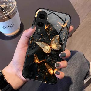 TEMU 삼성 갤럭시 S25 엣지 휴대폰 케이스 하드 케이스 강화유리 충격방지 커버 생생한 프린트 골든