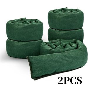 TEMU 가정용 재사용 가능한 흡수성 홍수 예방 방수 바리어 샌드백 2개, 모래 필요 없음, 가정 문 차고 지하실용