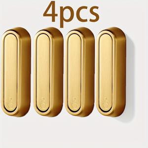 TEMU 4개 골드 아연 합금 접이식 코트 후크 세트, 벽걸이형 코트, 스카프, 모자, 목욕 가운, 열쇠, 가방 후크 - 간편한 설치, 드릴 불필요, 트렌디한 홈 데코, 벽걸이 코트 랙