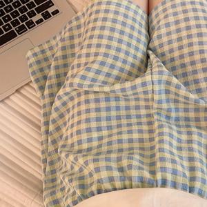 TEMU 4가지 컬러의 여성용 숏 파자마 & 팬츠, 100% 편안한 루즈핏 캐주얼 반바지, 통기성 좋은 프린트 원단, 사계절 실내외 착용 가능