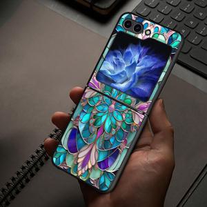 TEMU 삼성 갤럭시 Z 플립 3/4 ZFlip 5G Z Flip 7 6 5 4 ZFLIP7 Z Flip 5/6용 하드 백 커버 휴대폰 케이스 - 아름다운 패턴 디자인