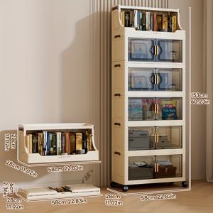 TEMU 뚜껑 보관 캐비닛, 흰색 보관 상자, 흰색 보관 캐비닛, 투명 도어 보관 상자, 손잡이 도어 보관 상자, 가정용 보관 캐비닛, 뚜껑 보관 상자, 정리함, 거실 잡동사니 캐비닛, 플라스틱 재질