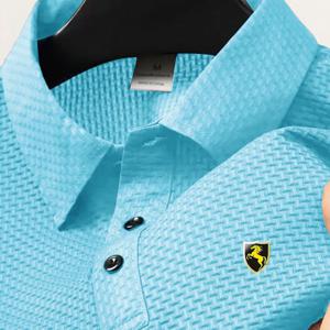 TEMU A804 말 New 아이스 슬라이드 섬유 자카드 스포츠 캐주얼 탑, 남성용 아이스 필드 반팔 하이엔드 여름 단색 티셔츠, 골프, 낚시, 농구, 캠핑, 피트니스, 수영 및 비치 셔츠로 다용도로 활용 가능