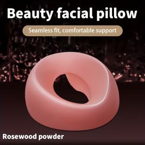 TEMU 부드러운 O자형 얼굴 베개 | 성인용 페이셜 케어 및 휴식용 스파 뷰티 살롱 낮잠 베개, 회색, 지퍼 잠금, 사계절 사용