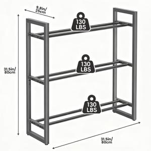 TEMU 헤비듀티 3단 덤벨 랙 스탠드 - 홈짐용, 최대 390파운드 하중, 견고한 수직 보관형 덤벨 정리대, 체육관 또는 동굴용 - 웨이트 랙 스탠드만 (덤벨 조립 불필요)