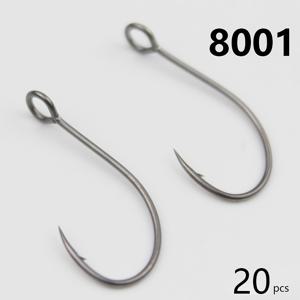 TEMU 8001 루어 후크 큰눈 후크 얇은 스트립 스팽글 후크 스트림 큰관 구멍 있는 입어는 물고기용 흰색 스트립 입이 위로 향한 숭어 후크