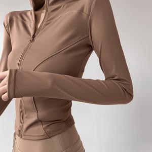 TEMU 1개 여성용 패션 피트니스 지퍼업 긴팔 요가 재킷, 스탠드 칼라 타이트핏 탑, 가을/겨울 아침 러닝 및 스포츠용, 여성 운동 캐주얼 웨어