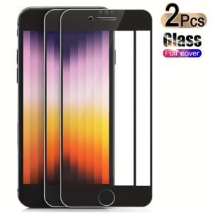 TEMU 아이폰 7, 8, 6, 6S Plus, 2020년부터 2023년까지의 아이폰 SE (SE2 및 SE3 포함)용 완벽한 강화 유리 보호 필름 2개 세트, 화면 보호용으로 설계되었습니다.