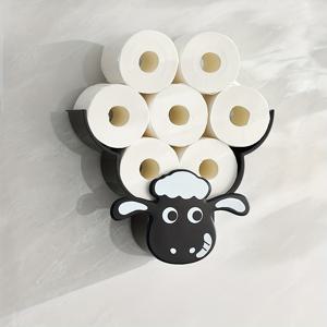 TEMU 가정용 티슈 케이스 1개, 벽걸이형, 욕실 및 거실에 적합, 고급 롤 페이퍼 홀더, 다기능 새로운 스타일 수납 랙.