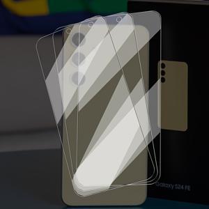 TEMU 삼성 갤럭시 S24 FE용 강화 유리 액정 보호 필름 3매 세트