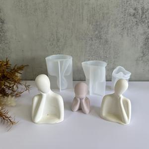 TEMU 미러처럼 에폭시 레진 캐스팅이 가능한 석고 조각 모형 몰드 가족