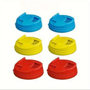 TEMU 음료 캔용 3/6개 스플래시프루프 뚜껑 - 재사용 가능, 누수 방지 프레스 씰 음료 뚜껑, 탄산 음료, 에너지 음료 보존, 바베큐, 야외 요리, 여행 및 피크닉용 내구성 플라스틱