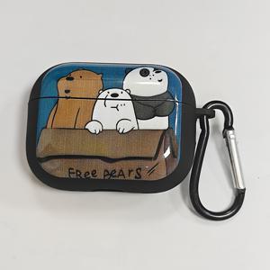 TEMU 귀여운 북극곰과 갈색곰의 디자인을 특징으로 하는 스타일리시한 만화 곰 머리 이어폰 케이스. 에어팟 1/2/3/4세대, 에어팟 프로, 프로3, 에어팟 프로2와 호환됩니다. 가볍고 가족을 위한 완벽한 선물입니다.