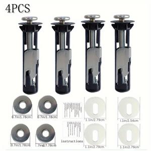TEMU 새로운 변기 시트 힌지 볼트, 범용 변기 뚜껑 나사, 확장형 변기 시트 커버 나사, 변기 시트 고정 부품, 고무 변기 볼트 교체 키트
