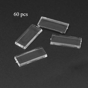 TEMU 60/120개 대형 직사각형 투명 네일 아트 컬러 팔레트 세트, 무향 네일 샘플 스틱 연습용 손톱 디스플레이 보드, 천연 네일 폴리쉬 접착 카드 - 네일 살롱 및 홈 매니큐어 도구