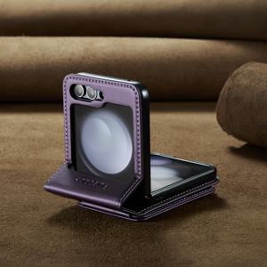 TEMU 휴대폰 케이스 - 이 휴대폰 케이스는 Samsung Galaxy Z Flip 5, 6, 7 FE용으로 디자인되었으며, 도난 방지 기능이 있으며 인조 가죽으로 제작되었습니다.