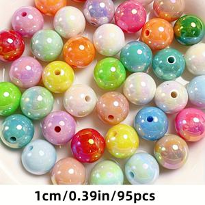 TEMU 480/190/95개 (685-695 구슬) QYWCTZ AB 듀얼 컬러 아크릴 구슬 - 6mm/8mm/10mm 멀티컬러 광택 구슬, DIY 주얼리 만들기, 팔찌 & 목걸이 공예용 - 전문가용 & 사용