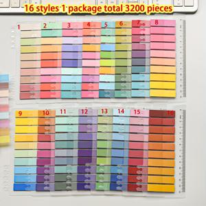 TEMU 16가지 조합 1팩 (3200매) / 6가지 조합 1팩 (1200매) / 4가지 조합 1팩 (800매), 각 디자인당 200매입니다. 이들은 초박형 라벨지로 투명합니다.
