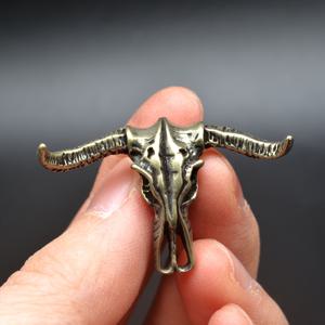 TEMU 빈티지 황동 구리 3D 황소 해골 콘초스 스크류백 1개, DIY 가죽 공예, 가죽 가방, 모자 가죽 액세서리 장식, 분실 왁스 주조