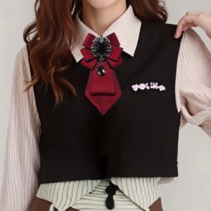 TEMU 남녀공용 패셔너블 캐주얼 스타일 넥타이, 보타이 1개. 정장용, 격식 있는 넥타이. 격식 있는 자리, 교복, 정장, 데일리용으로 적합, 선물용으로도 사용 가능, 할로윈, 크리스마스 넥타이