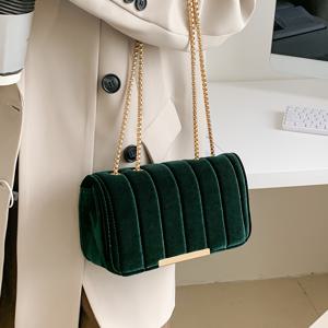 TEMU 세련된 벨벳 소재 여성 가방 숄더백 중년 여성 가방 패셔너블 대용량 가방