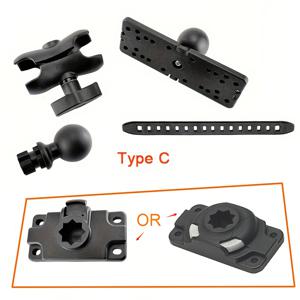 TEMU 360도 회전 플레이트 보트 지지대, 마린 카약 전자 피쉬 파인더 마운트 베이스, 피쉬파인더 GPS, 플레이트 회전 보트 GPSMAP/패드/폰 지지대, 볼 및 소켓 기술로 무한한 조절 가능