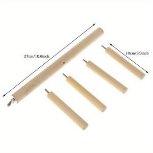 TEMU 나무 애완 앵무새 스탠드, 새장 걸이 스윙 사다리 다리, 앵무새 횃대 장난감, 새 발톱 연마 도구 (XZZJ-208)