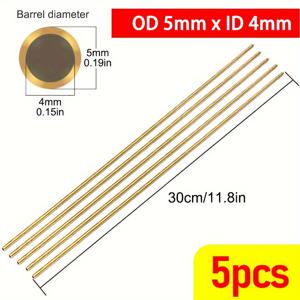 TEMU 2, 3, 4, 5mm 직경의 5개의 튜브로 제작된 파이프 모델을 절단하는 도구 (각 300mm 길이, 0.5mm 두께)