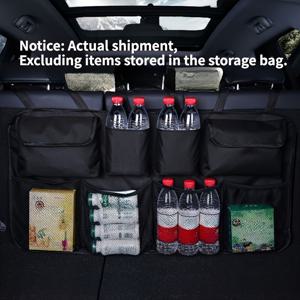 TEMU 조절 가능한 자동차 트렁크 정리함 - 내구성 있는 옥스포드 원단으로 저장 공간을 극대화 - 다용도 뒷좌석 가방, 완벽한 좌석 간격 채우기 - 자동차 인테리어 정리 선물
