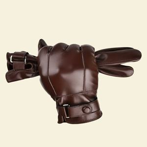 TEMU 1쌍 남성용 겨울 방한 장갑, 인조 가죽 아웃도어 사이클링 장갑, 운전 스키용 풀핑거 장갑, 크리스마스 선물, 휴일 선물, 새해 선물