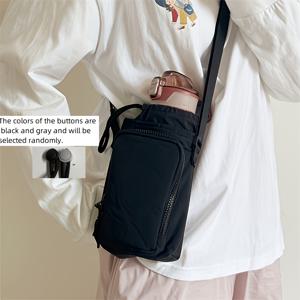 TEMU 니치 디자인 신상 크로스백 숄더 물병 가방 휴대폰 파우치 러닝백 스포츠 아웃도어 휴대용 가방, 듀얼 포켓 디자인, 여성을 위한 경량 다기능 접이식 물병 가방, 남성을 위한 패셔너블한 멀티 컬러 도파민 색상, 크리스마스 또는 새해 선물용으로 사용 가능