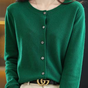 TEMU 새로운 봄/가을 스타일, 라운드넥의 트렌디한 여성용 루즈 카디건, 다재다능한 스웨터 코트의 매력을 선보입니다.