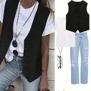 TEMU 우아한 여성용 조끼