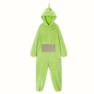 TEMU 귀여운 만화 캐릭터 후드 원피스 파자마 - 울트라 소프트 플란넬 성인 잠옷, 컬러풀 겨울용 착용 가능한 담요와 큰 단추, 손세탁 전용