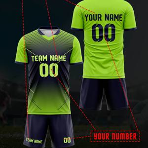 TEMU 2025년 여름/가을 남성용 V넥 티셔츠 축구 유니폼 세트, 이름 및 번호 맞춤 제작 가능, 학생용 신상 성인 저지, 팀 경쟁 훈련 스포츠웨어, 편안함, 통기성, 빠른 건조, 흡습성 투피스 의상