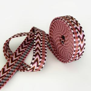 TEMU 3야드 길이, 1인치/2.5cm 폭, 클래식 화살표 스타일, 기하학적 방향 패턴, 공예, 시계 밴드, 가방 및 의류 장식, 벨트 장식, 숄더 스트랩, 넥 스트랩, 묶음 로프에 적합, 녹색, 주황색, 분홍색