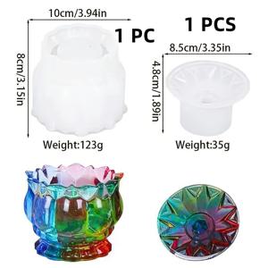 TEMU 1개 보석함 실리콘 몰드 - 먼지 방지 뚜껑 포함, 재사용 가능한 유연한 실리콘 DIY 레진 주조, 비누, 캔들, 공예용 - 귀걸이, 반지 정리함, 홈 & 오피스 장식, 손쉬운 탈형 소재, 불규칙 모양 컨테이너