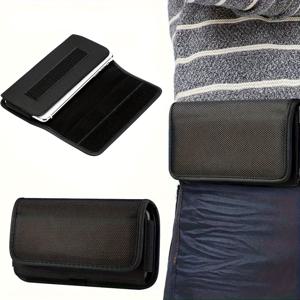 TEMU 휴대폰 케이스: 대형 지갑 카드 슬롯이 있는 벨트 클립, 벨트백 홀스터 및 카드 홀더, 5.5-6.9인치 나일론 천 휴대폰 벨트 클립, 야외 활동용