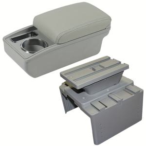 TEMU 범용 팔걸이 박스, 차량 센터 콘솔 내부 개조 액세서리, 패널은 슬라이드 가능하며 수납 공간이 있습니다. 원래 차량에 팔걸이 박스가 없을 경우 설치 가능, 범용 모델, 드릴링 필요