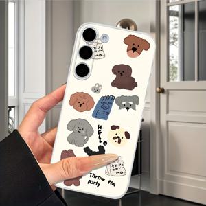 TEMU 귀여운 애완동물 파티 투명 휴대폰 케이스, 다양한 삼성 갤럭시 모델과 호환 가능, X 커버 5, 6 프로 및 갤럭시 F, J, M 시리즈 포함.