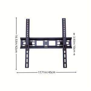 TEMU 1개 범용 TV 거치대 - 대부분의 32''-55'' LED LCD OLED TV 및 모니터에 적합, 초박형 벽걸이 거치대, 최대 하중 66파운드, 최대 VESA 400X400mm, 평면 또는 곡면 TV와 호환