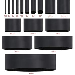 TEMU 블랙 3:1 열수축 튜브 세트, 대형 보트 이중 벽 접착식 열수축 코일, 내구성 있는 케이블 보호 슬리브. 가정용 스틸 파이프용 실외 얼음 방지 슬리브. (1.2미터/팩)