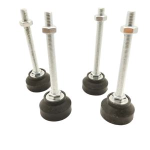 TEMU M8 나사산형 고무 가구 레벨러 4개, 미끄럼 방지 패드가 있는 조절식 금속 가구 발, 고하중 테이블 및 의자 다리 안정기 - 간편한 설치, 바닥 보호 | 세련된 디자인 | 내구성 있는 고무 패드