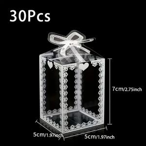 TEMU 그녀/남자를 위한 선물 30개입 축제 분위기 투명 나비 창의적인 선물 포장 상자 고급 두꺼운 웨딩 답례품 상자 생일 파티 활동 장식 상자 소규모 사업 홍보 선물 상자 양초 인형 사탕 보관 상자