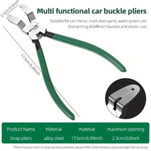 TEMU 자동차 클립 플라이어, 고무 클립, 리벳 드라이버, 도어 패널 클립 도구, 프라이 바, 고무 플라스틱 너트, 차량 수리 및 유지 보수용 내부 패널 제거 도구