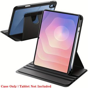 TEMU 삼성 태블릿 케이스 Tab S11 11인치 2025 모델 SM-X730/SM-X736B용 S펜 홀더 포함, 360° 회전 스탠드 커버, 자동 웨이크/슬립, 투명 백 케이스 - 핸즈프리 뷰잉 및 태블릿 스탠드 기능의 보호 커버 //엔터테인먼트용