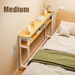 TEMU KISMIS 1개, 벽걸이형 좁은 침대옆 테이블, 27인치 높이 원목 수납장 2단 - 공간절약형 모던디자인 (거실/사무실용)