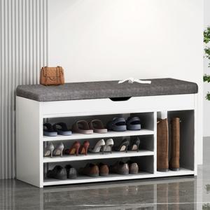 TEMU OYIKYI 1개 신발장 벤치 현관의자 좌식 다용도 신발 정리 수납장 현대적인 소프트우드 현관 벤치 - 신발 보관함이 있는 멀티펑셔널 복도 정리대, 쿠션 시트가 있는 신발/코트/가방용 좌석, 작은 공간을 위한 공간 절약 디자인, 슬림한 목재 마감, 질감 처리